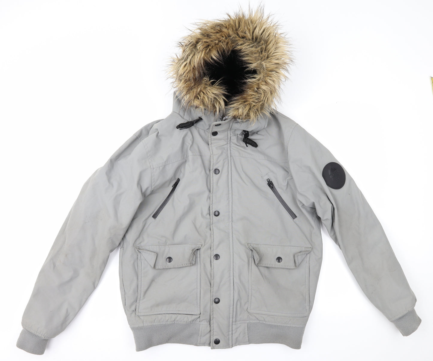 Cedar Wood State Mens Grey   Parka Jacket Size M