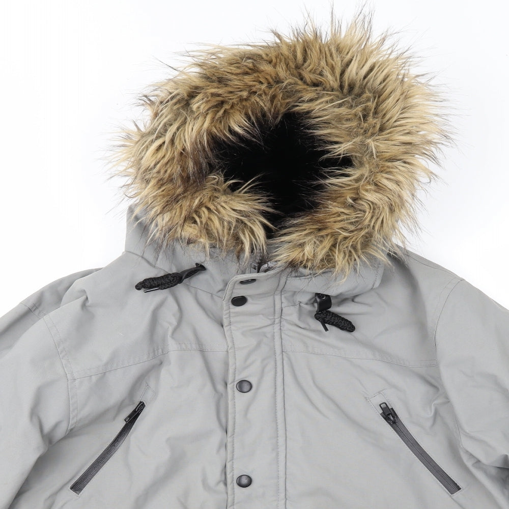 Cedar Wood State Mens Grey   Parka Jacket Size M