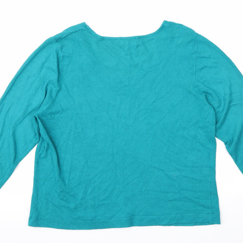 Per Una Womens Green   Pullover Jumper Size 16