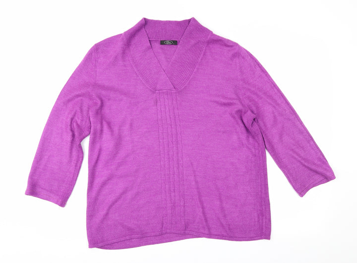 Bonmarché Womens Purple Pullover Jumper Size S