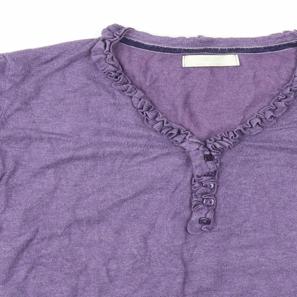 Marks and Spencer Womens Purple   Pullover Jumper Size 18