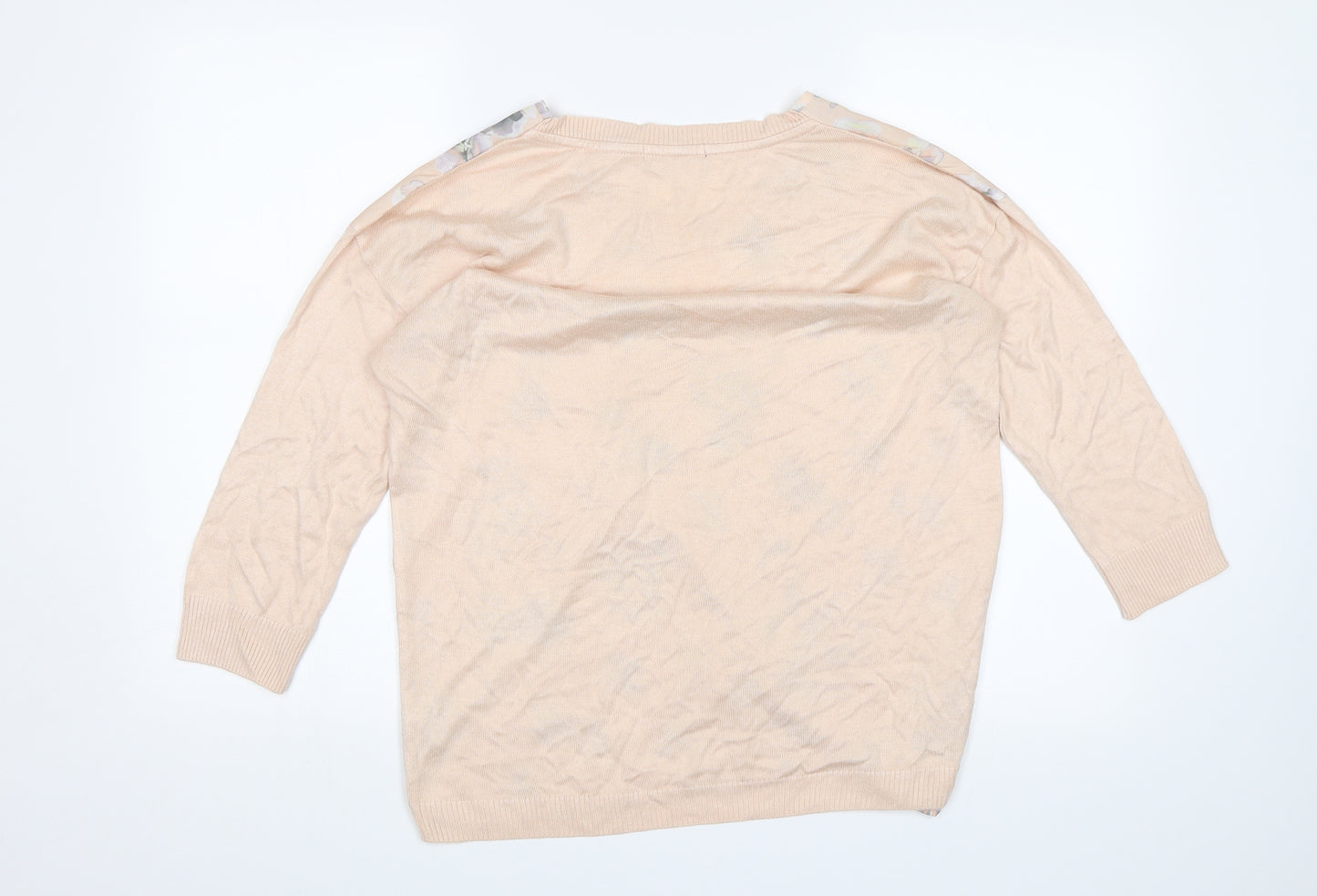 George Womens Pink Floral  Basic Blouse Size 10