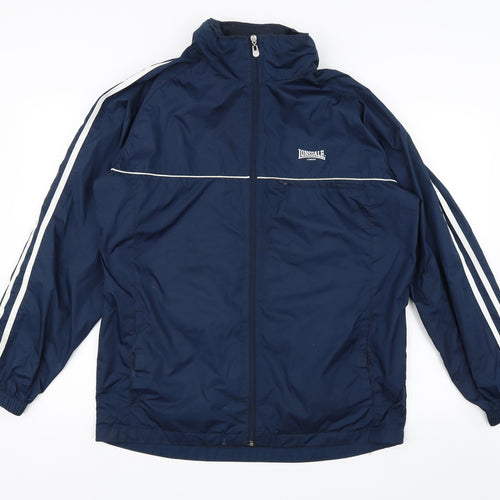 Lonsdale Mens Blue   Rain Coat Jacket Size L