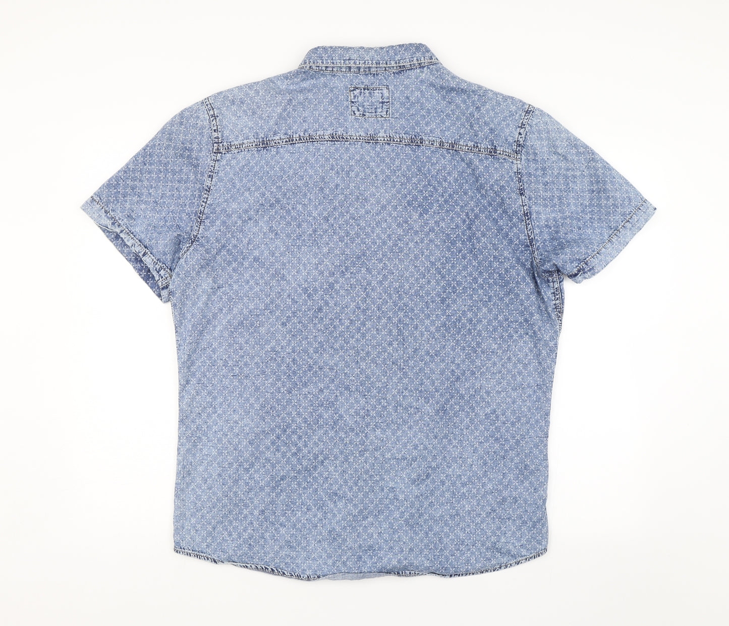 River Island Mens Blue    Button-Up Size L