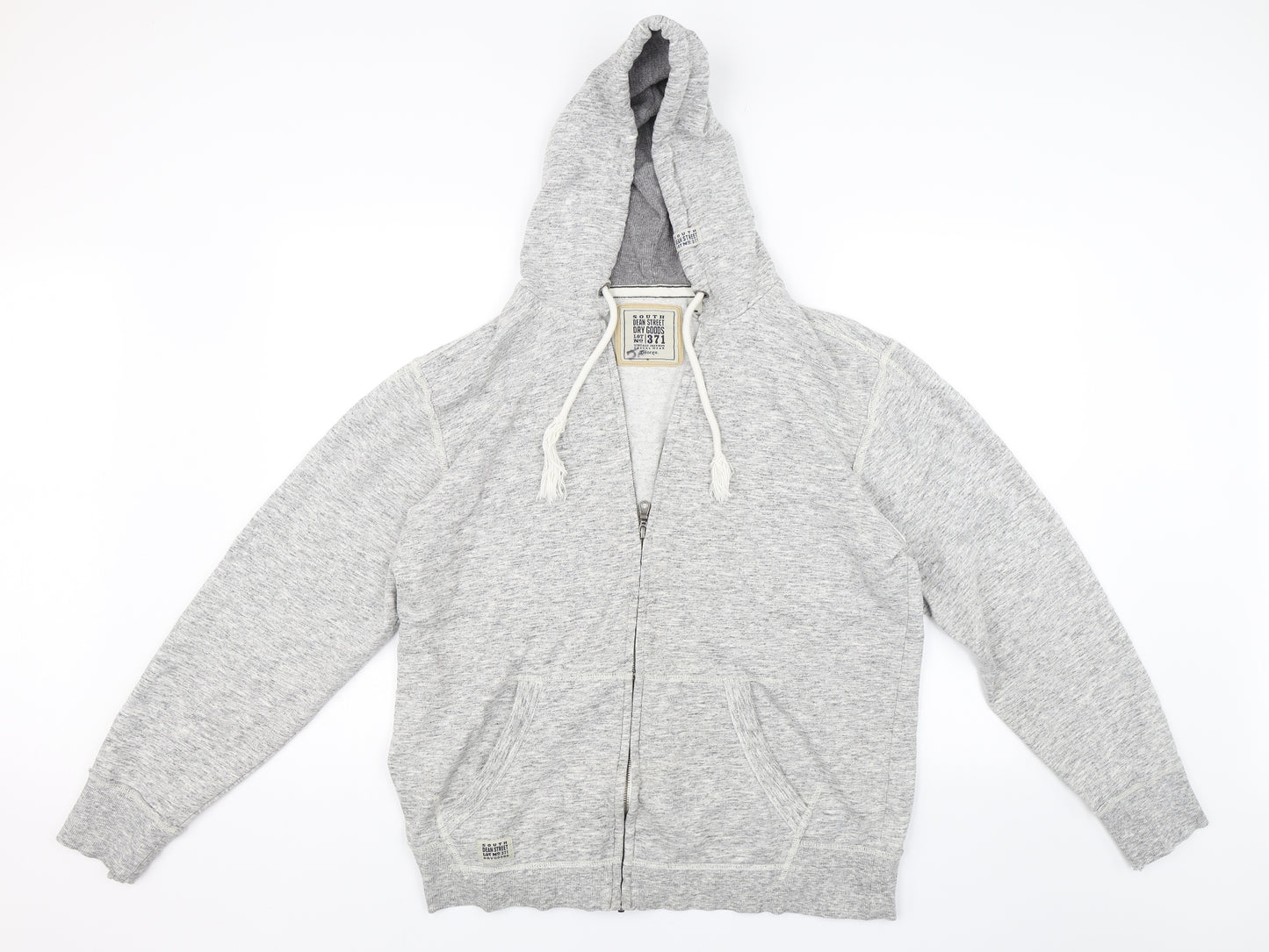 George Mens Grey   Full Zip Hoodie Size L