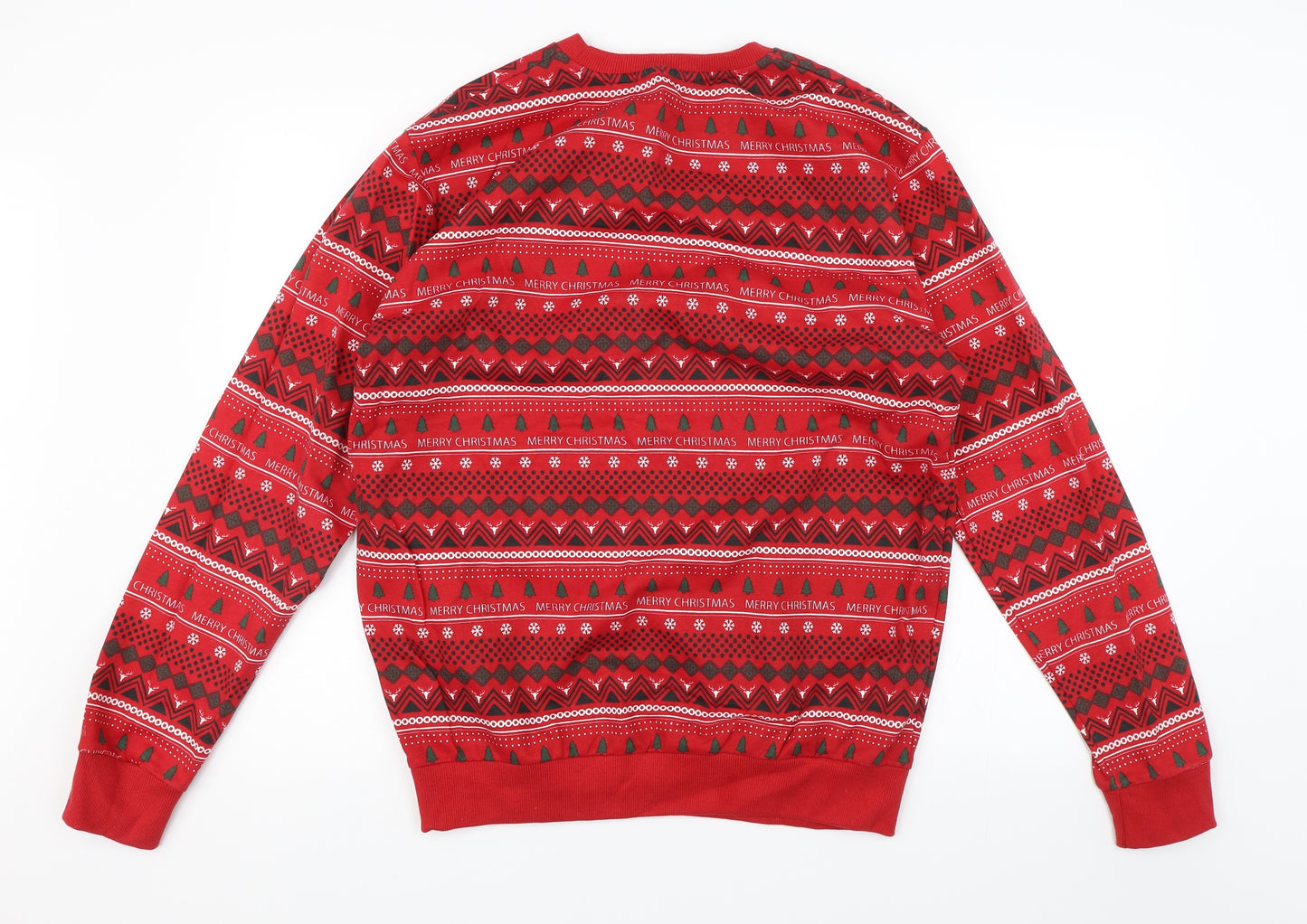 Pep&Co Mens Red   Pullover Jumper Size L  - Christmas jumper