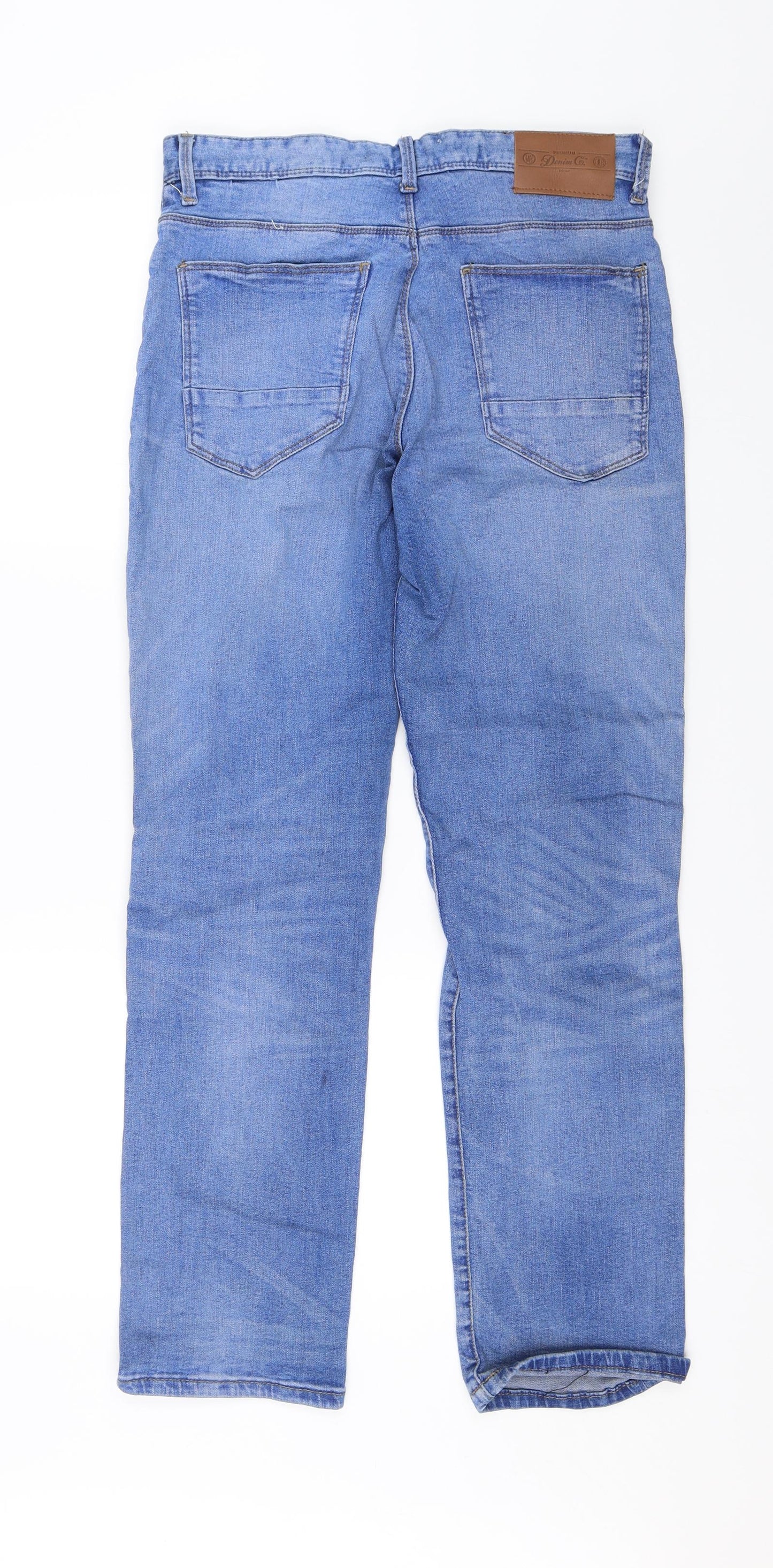 Denim & Co. Mens Blue  Denim Straight Jeans Size 32 in L28 in