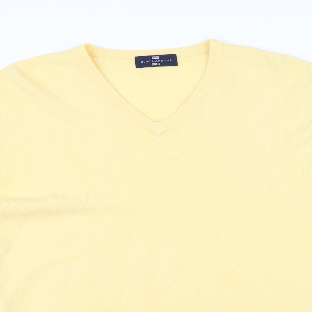 Blue Harbour Mens Yellow   Pullover Jumper Size XL