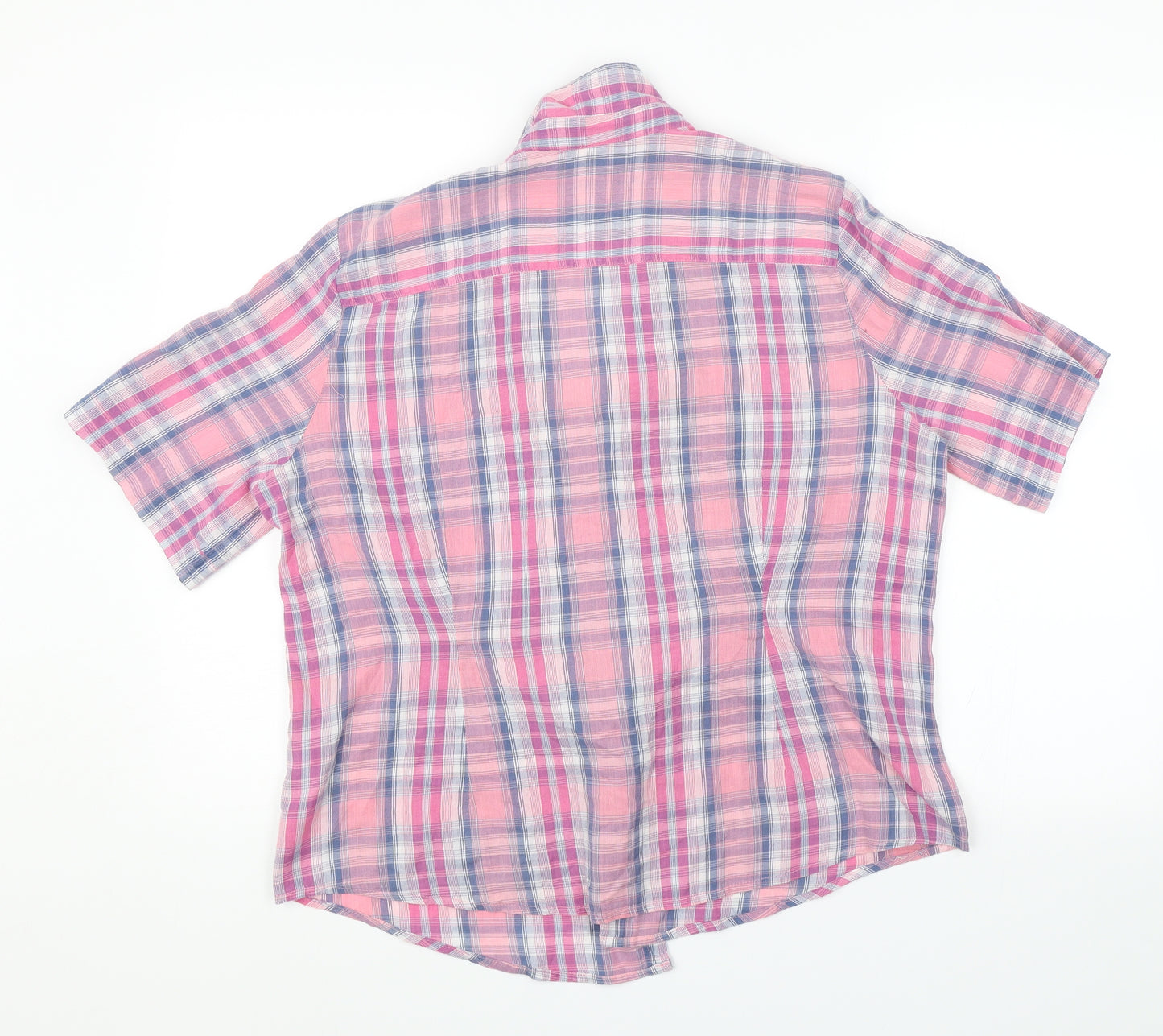 BHS Womens Pink Plaid  Basic Button-Up Size 18