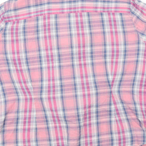 BHS Womens Pink Plaid  Basic Button-Up Size 18