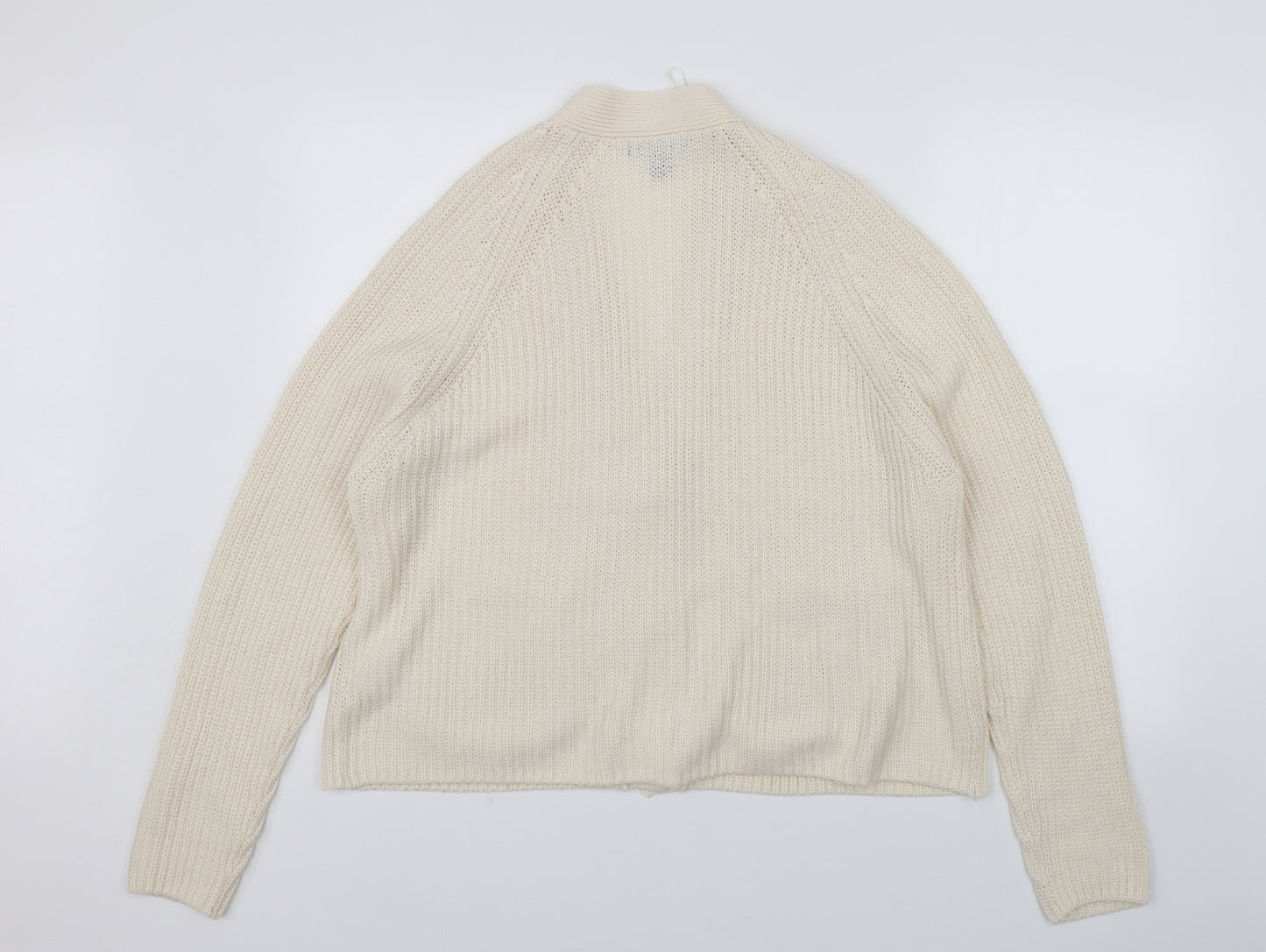 Primark Womens White   Cardigan Jumper Size M