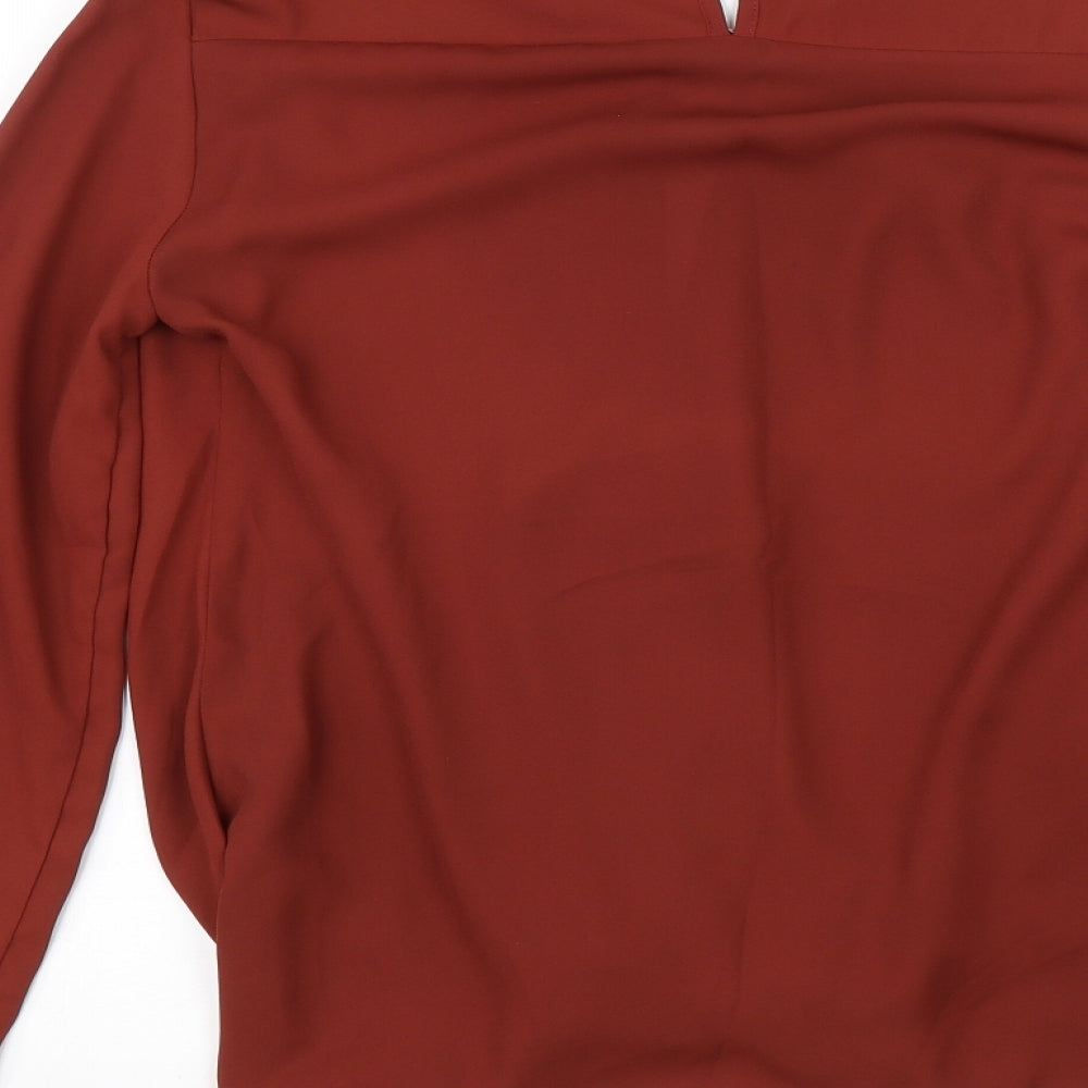 George Womens Orange   Basic Blouse Size 10