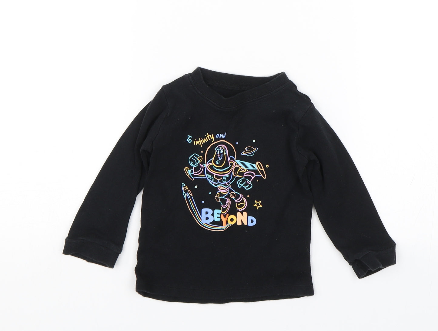 George Baby Black   Basic T-Shirt Size 12-18 Months  - To infinity and beyond