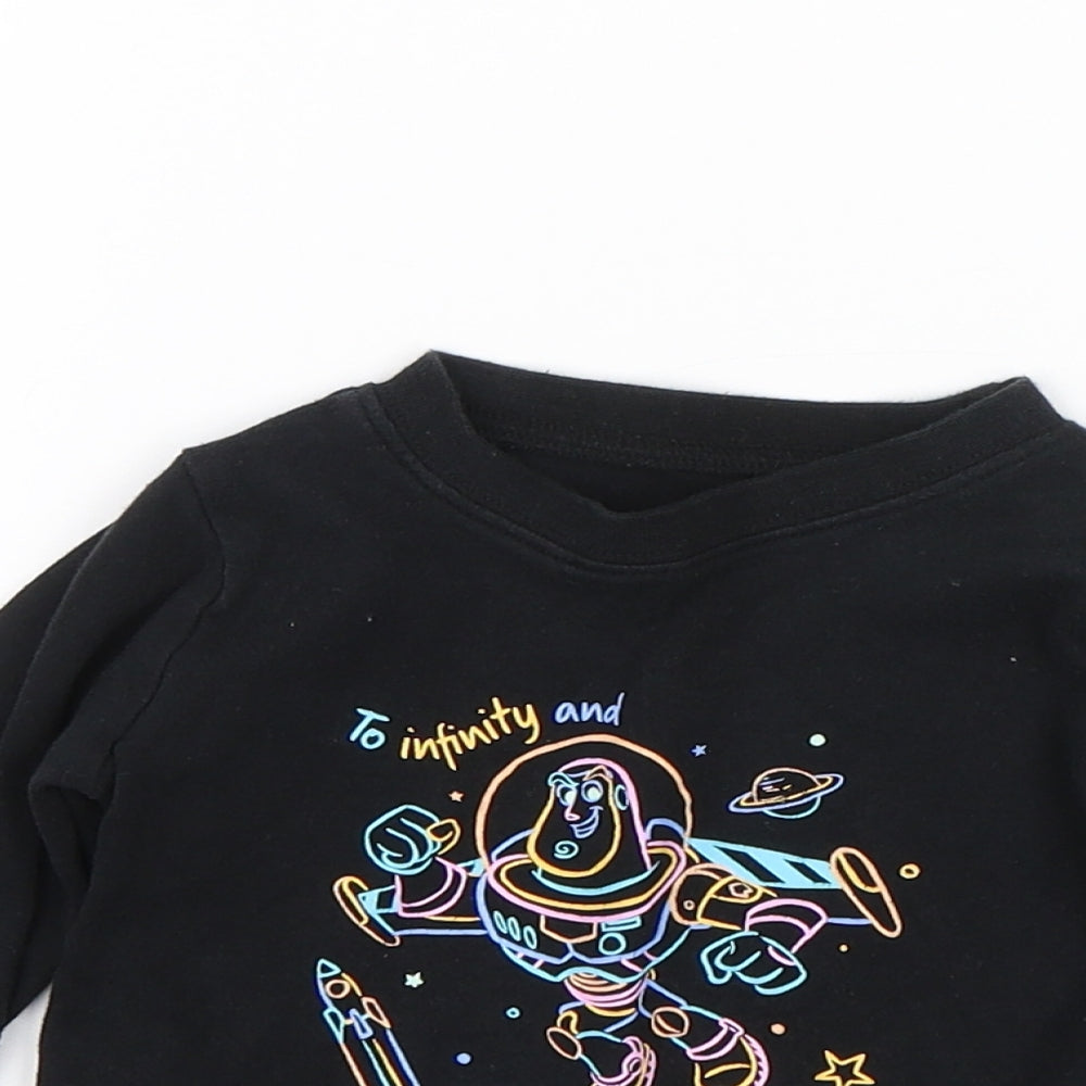 George Baby Black   Basic T-Shirt Size 12-18 Months  - To infinity and beyond
