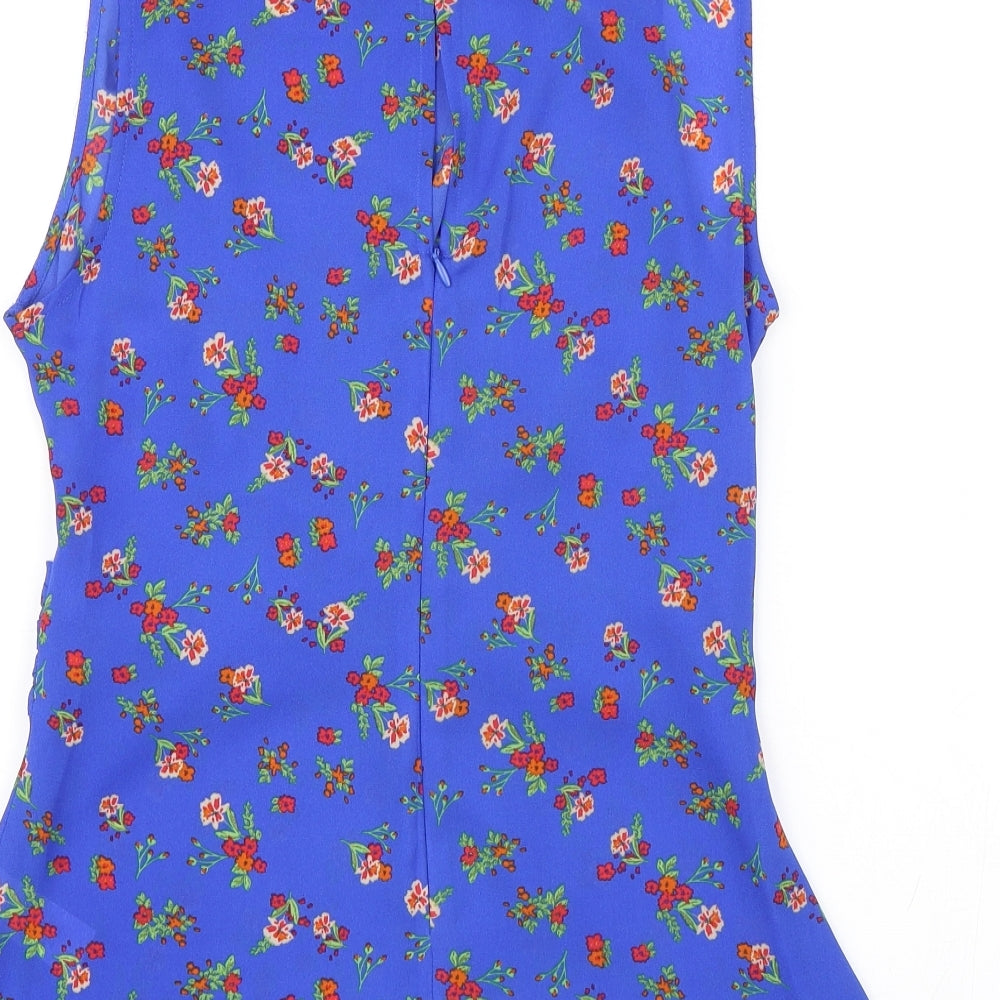 Primark Womens Blue Floral  Basic Blouse Size 12