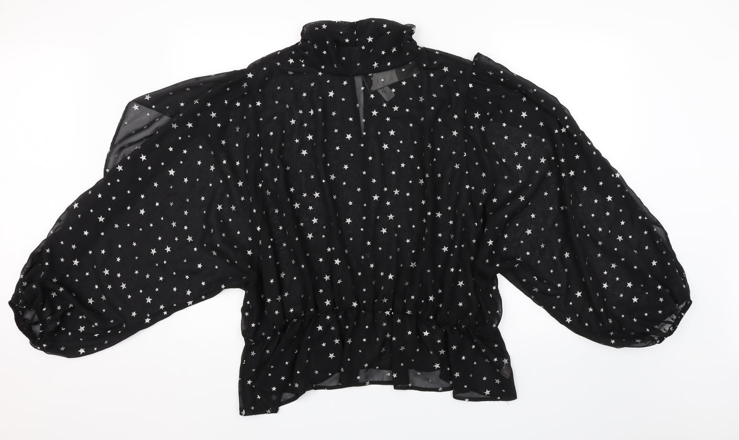 George Womens Black   Basic Blouse Size 22  - Stars
