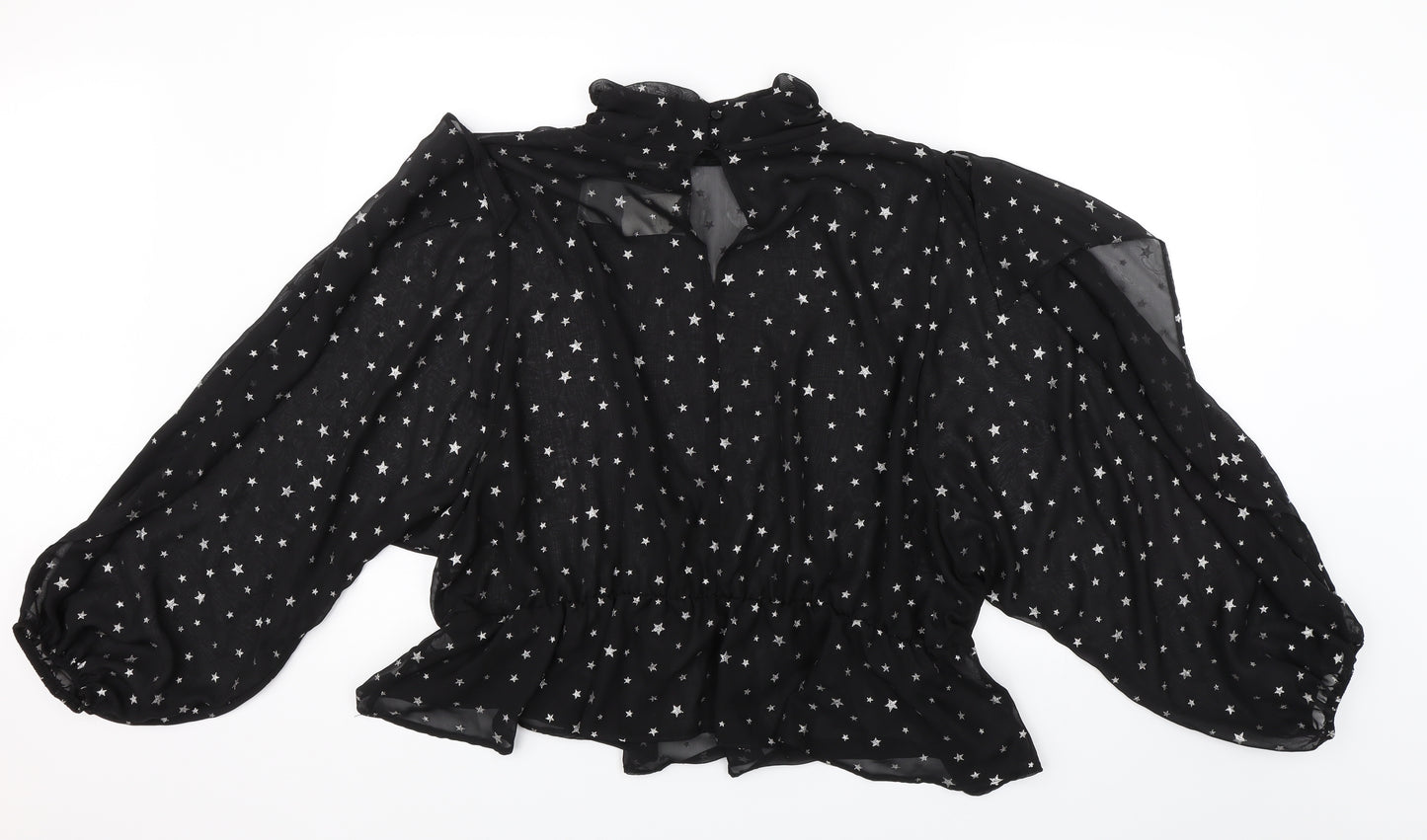 George Womens Black   Basic Blouse Size 22  - Stars