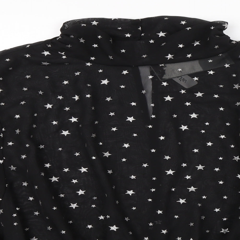 George Womens Black   Basic Blouse Size 22  - Stars