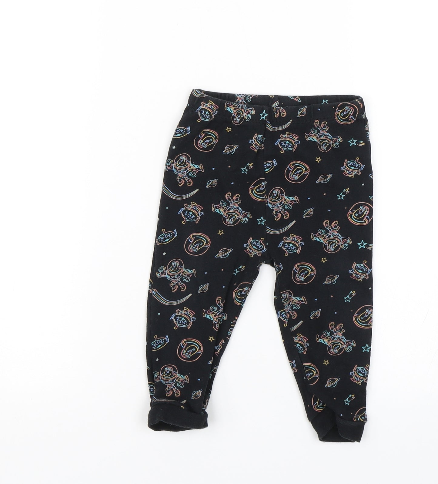 George Baby Black   Jogger Leggings Size 12-18 Months  - Buzz lightyear