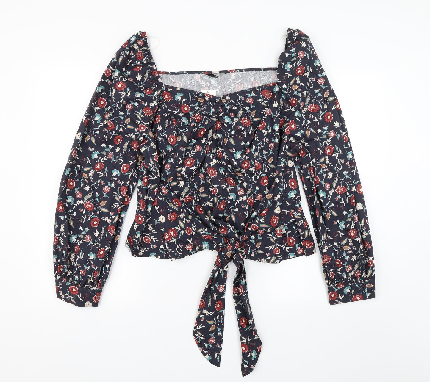 George Womens Blue Floral  Basic Blouse Size 20