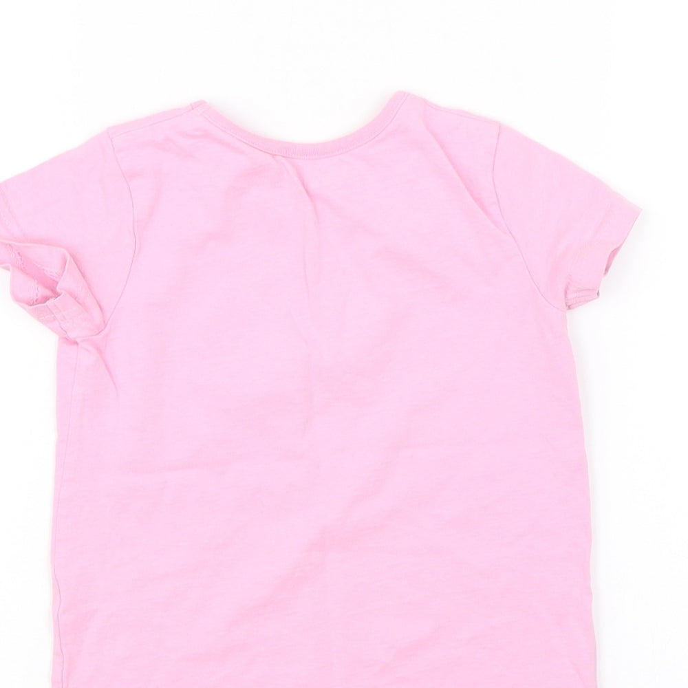 Nutmeg Girls Pink   Basic T-Shirt Size 2-3 Years  - Create your own rainbows
