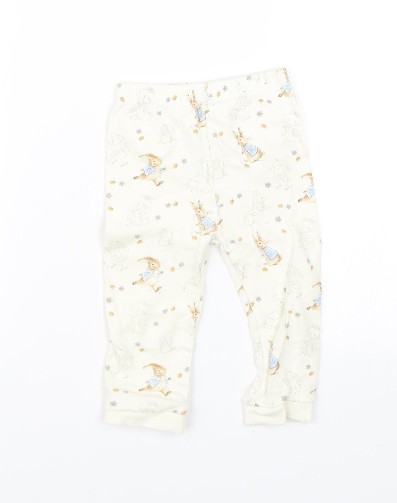 Peter Rabbit Baby White Solid   Pyjama Pants Size 12-18 Months