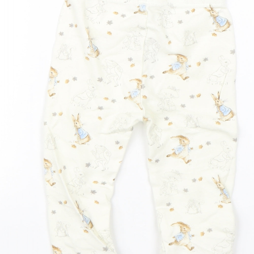 Peter Rabbit Baby White Solid   Pyjama Pants Size 12-18 Months