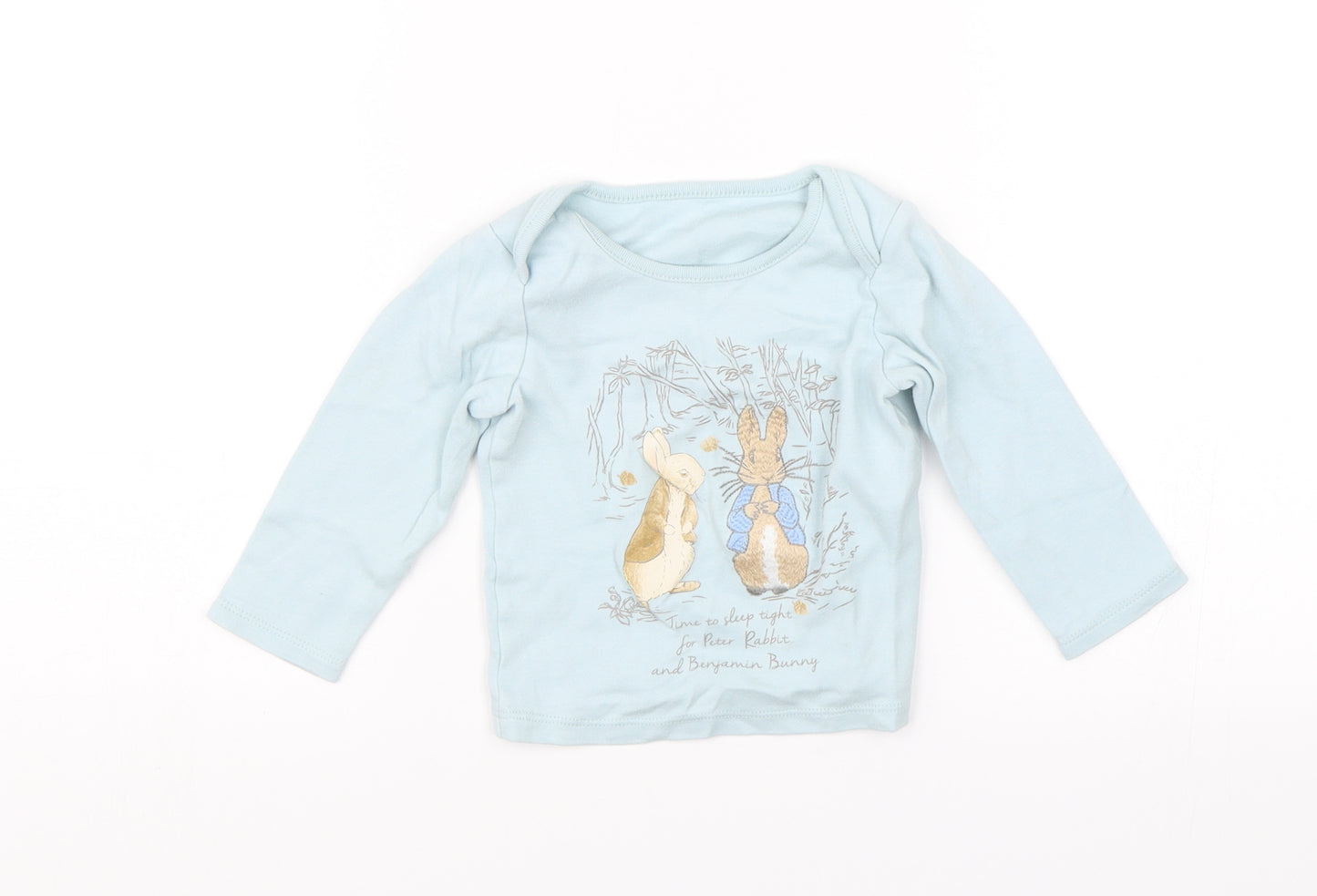 Peter Rabbit Baby Blue Solid   Pyjama Top Size 12-18 Months