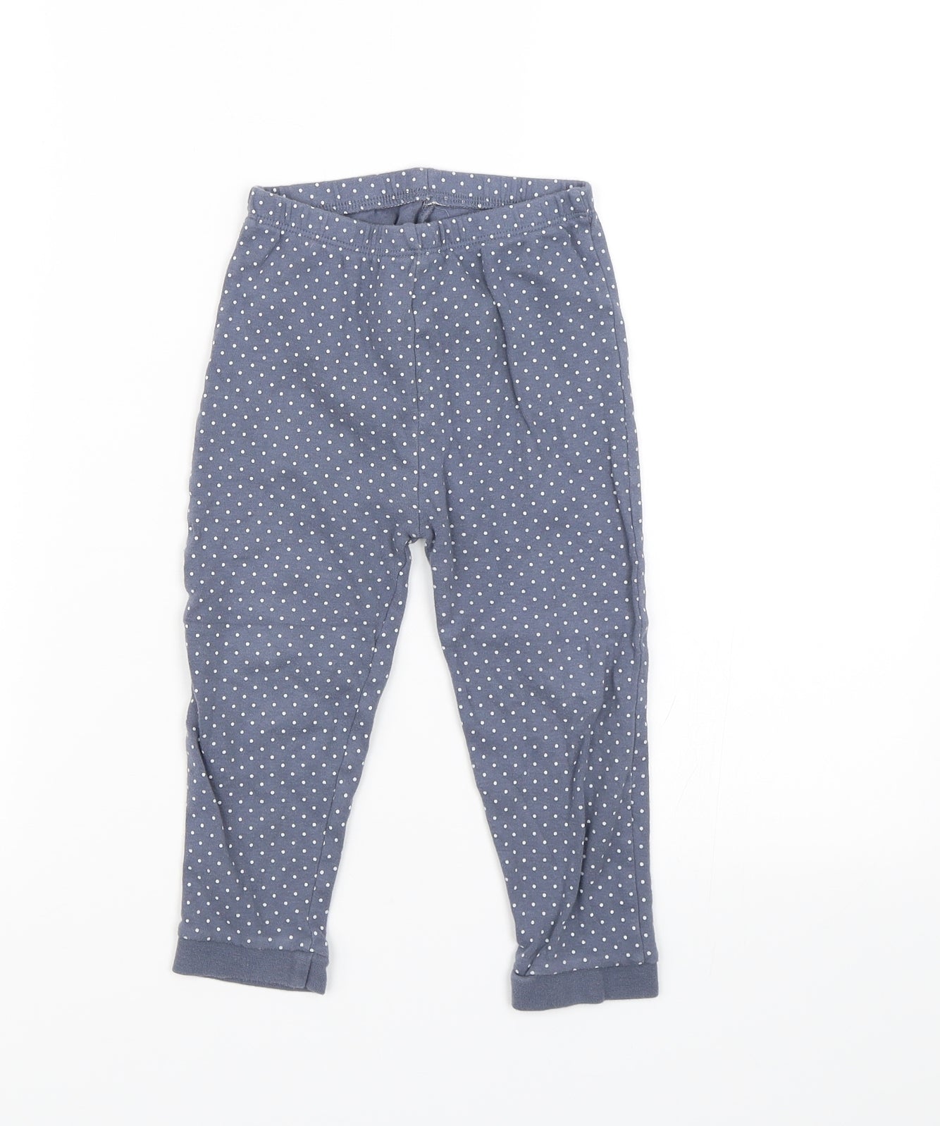 George Girls Blue Polka Dot  Jogger Trousers Size 2-3 Years