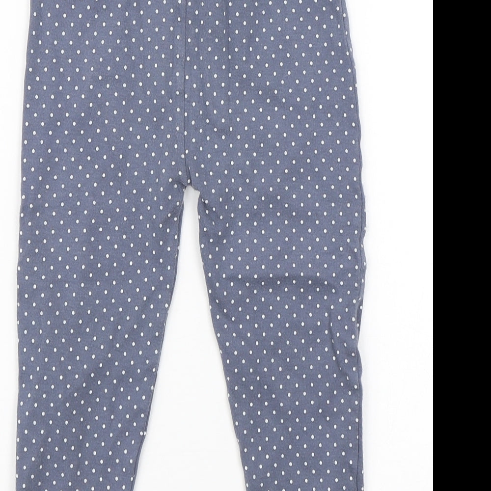 George Girls Blue Polka Dot  Jogger Trousers Size 2-3 Years