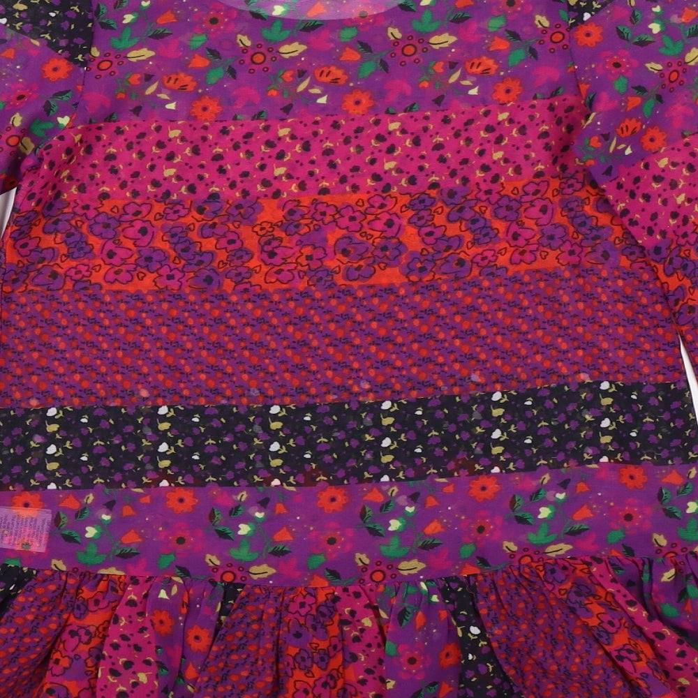 Indigo Girls Purple Floral  Shift  Size 7-8 Years