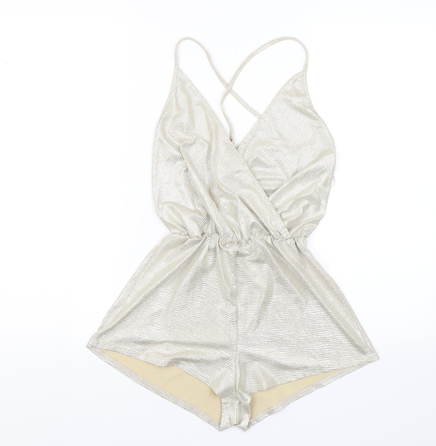 Twin Sister Womens Gold   Playsuit One-Piece Size 10