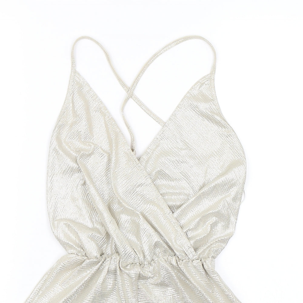 Twin Sister Womens Gold   Playsuit One-Piece Size 10