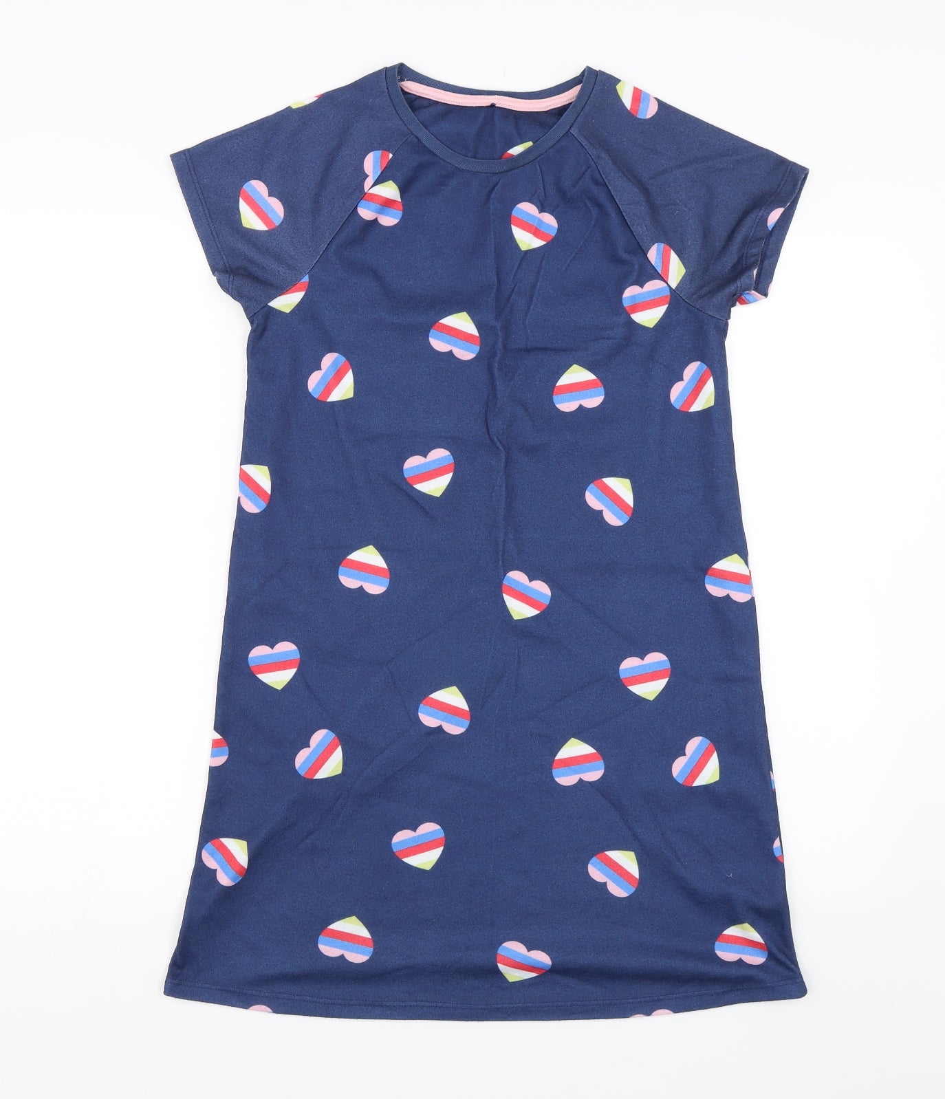 George Girls Blue   T-Shirt Dress  Size 11-12 Years  - Hearts