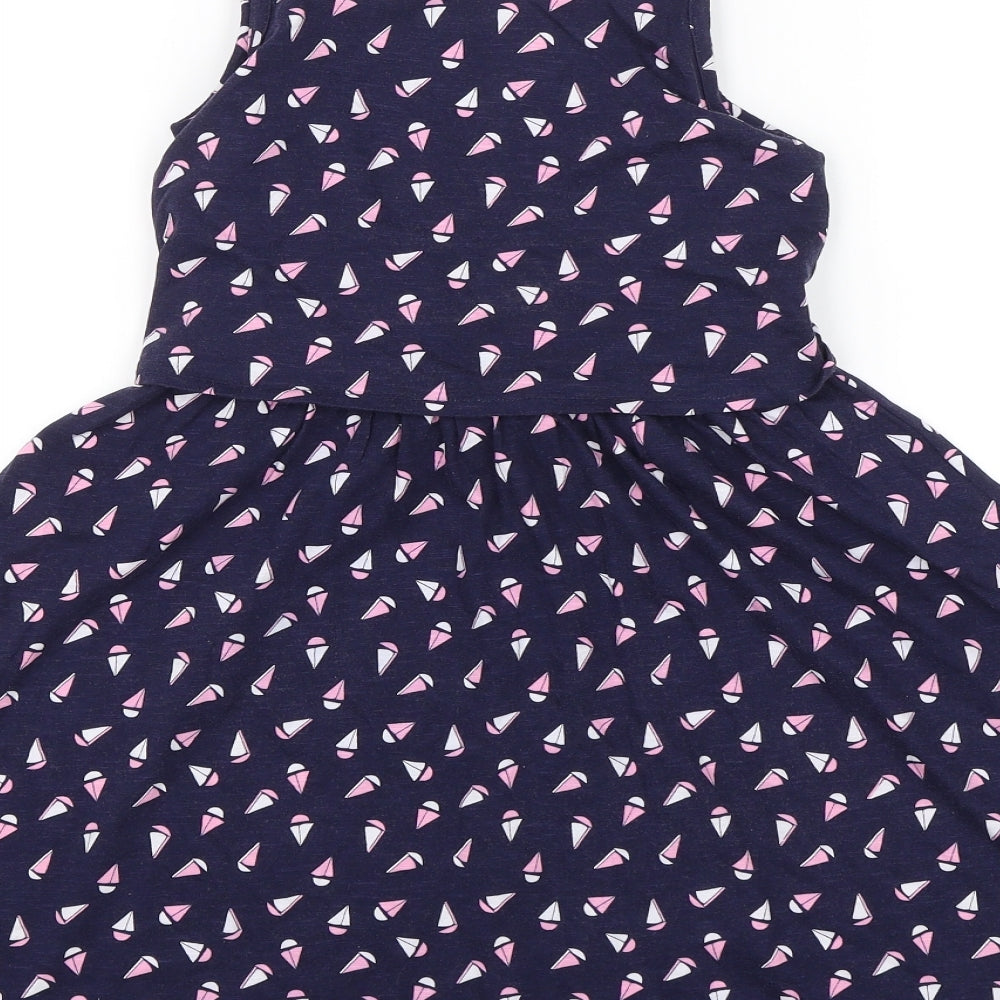 TU Girls Purple   Shift  Size 9 Years  - Sail Boats