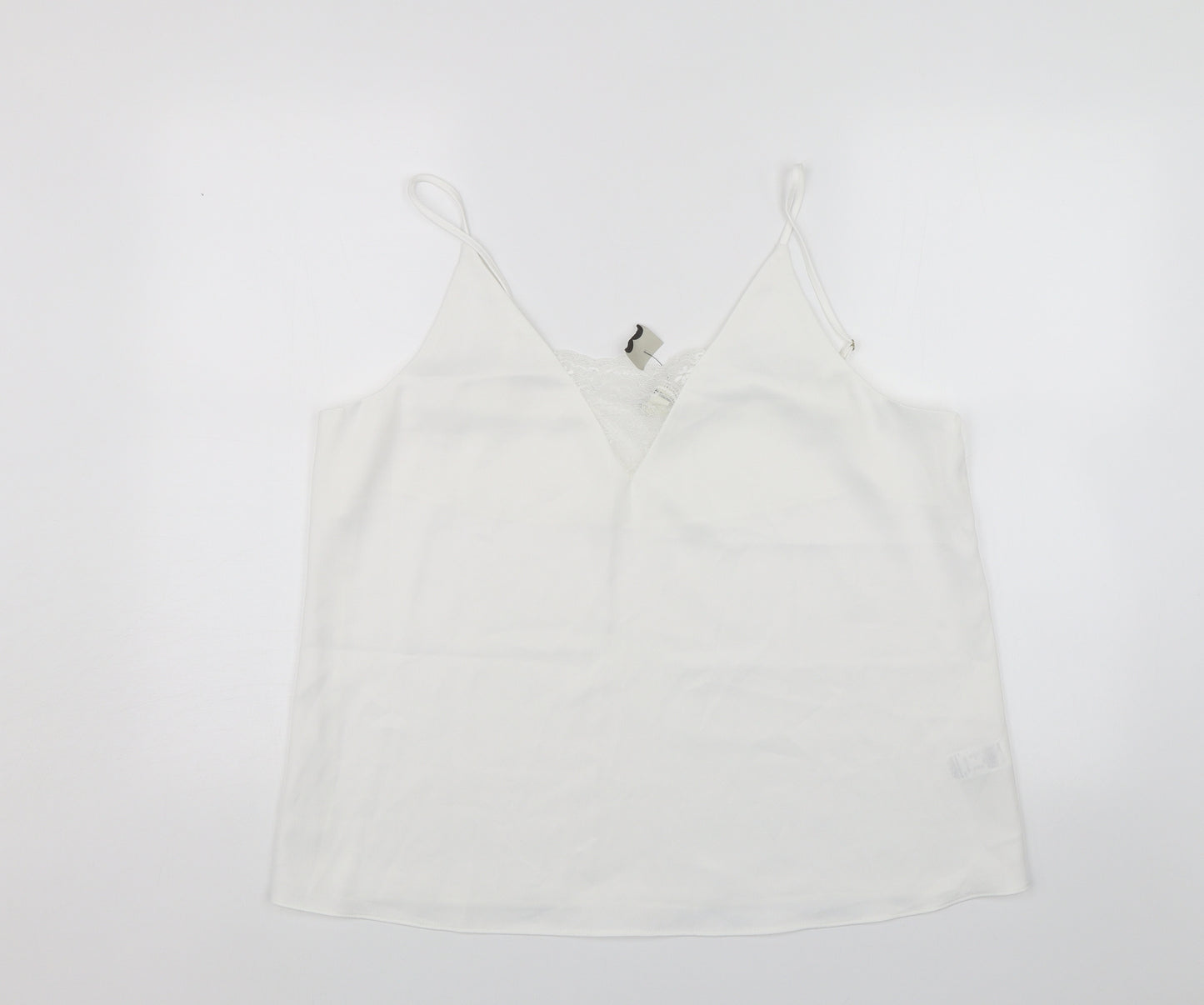 River Island Womens White   Camisole Blouse Size 16
