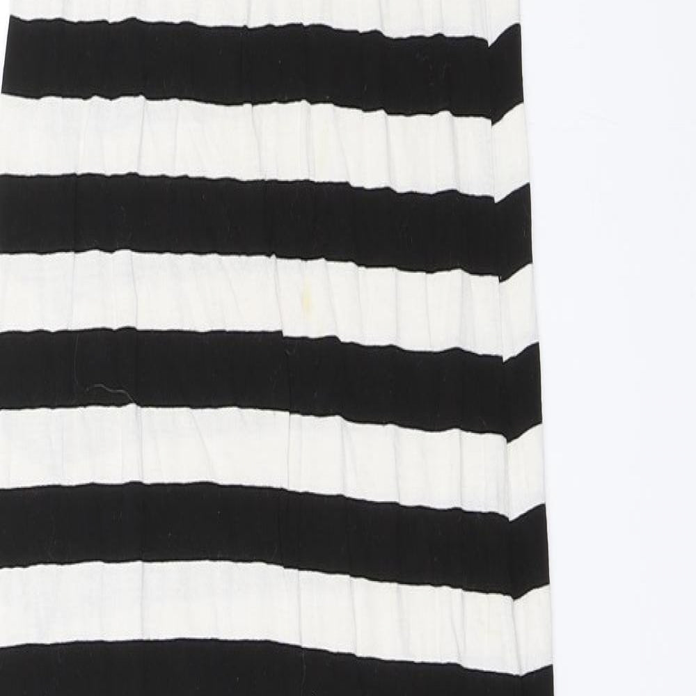 Candy Crush Womens White Striped  Tank Dress  Size S