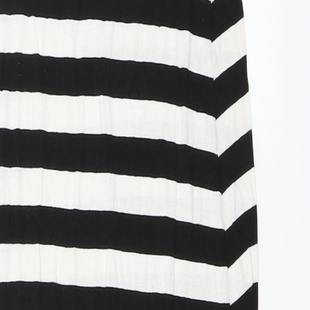 Candy Crush Womens White Striped  Tank Dress  Size S