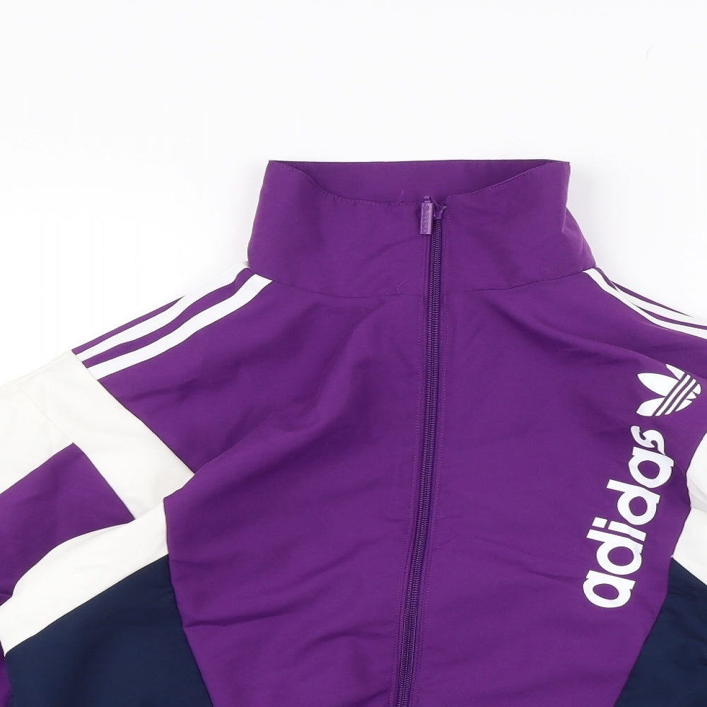 adidas Womens Purple   Windbreaker Jacket Size 4