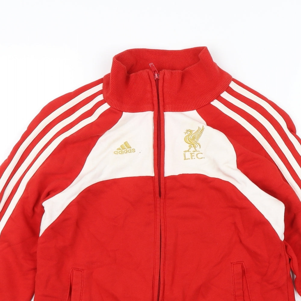 adidas Womens Red   Full Zip Jumper Size M  - LFC