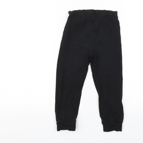 Preworn Girls Black   Jogger Trousers Size 3-4 Years - Manchester United