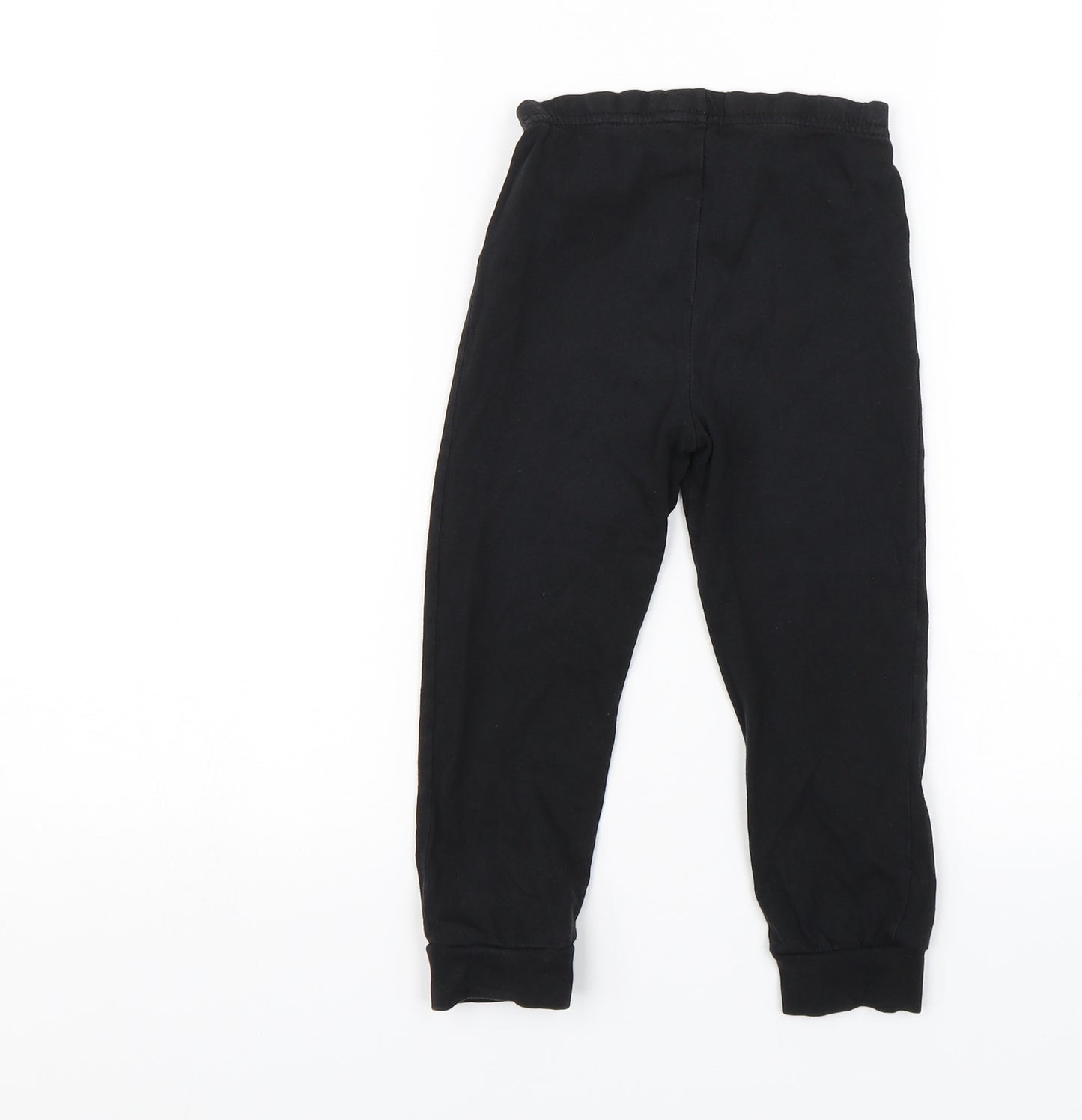 Preworn Girls Black   Jogger Trousers Size 3-4 Years - Manchester United