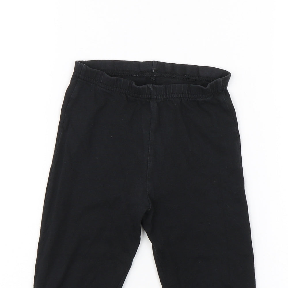 Preworn Girls Black   Jogger Trousers Size 3-4 Years - Manchester United