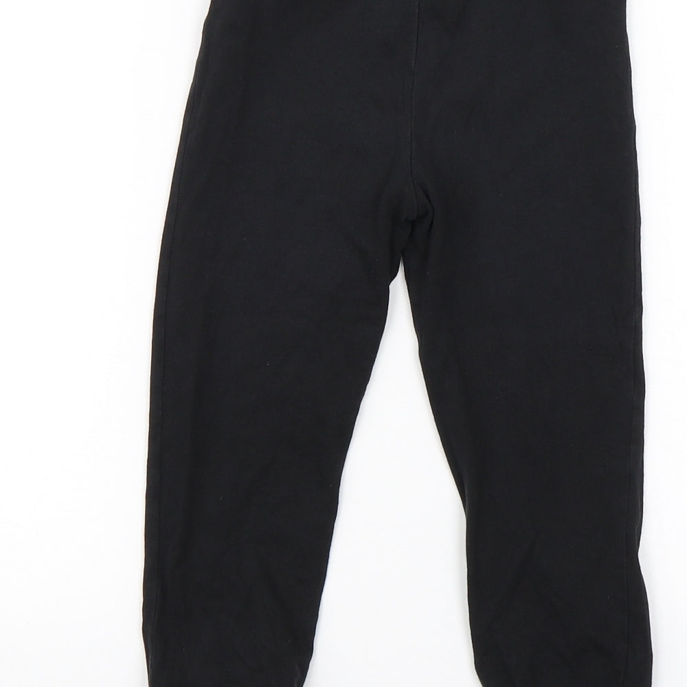 Preworn Girls Black   Jogger Trousers Size 3-4 Years - Manchester United
