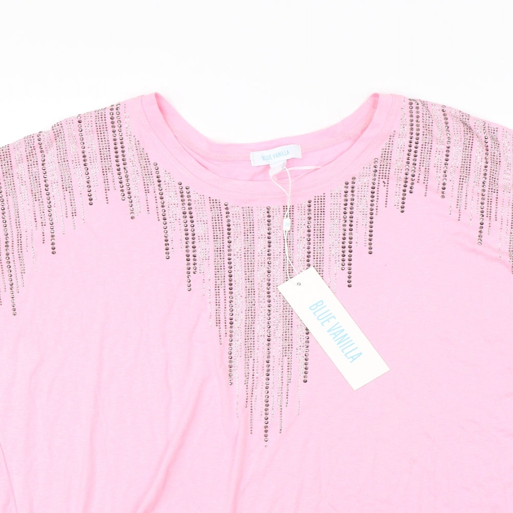 Blue Vanilla Womens Pink   Basic T-Shirt Size S