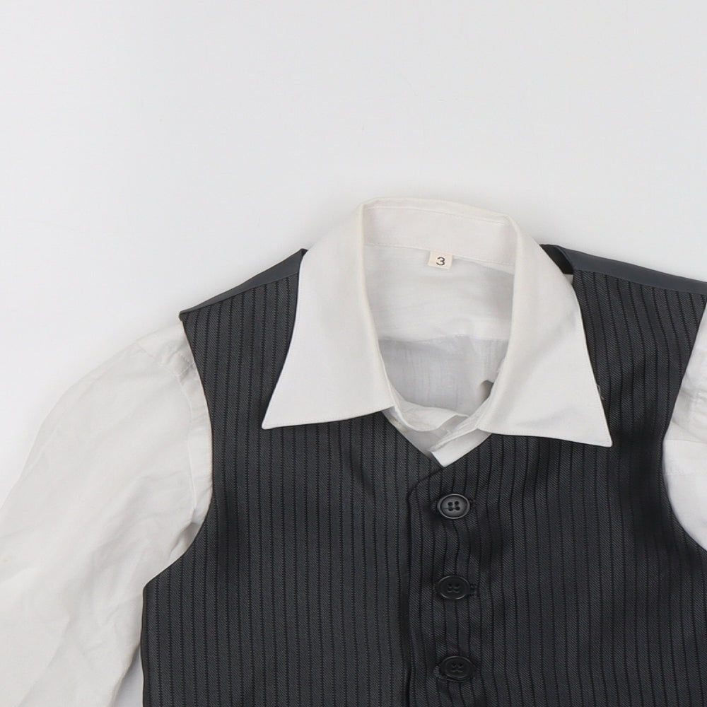 Preworn Boys White   Basic Button-Up Size 3 Years  - Waistcoat included
