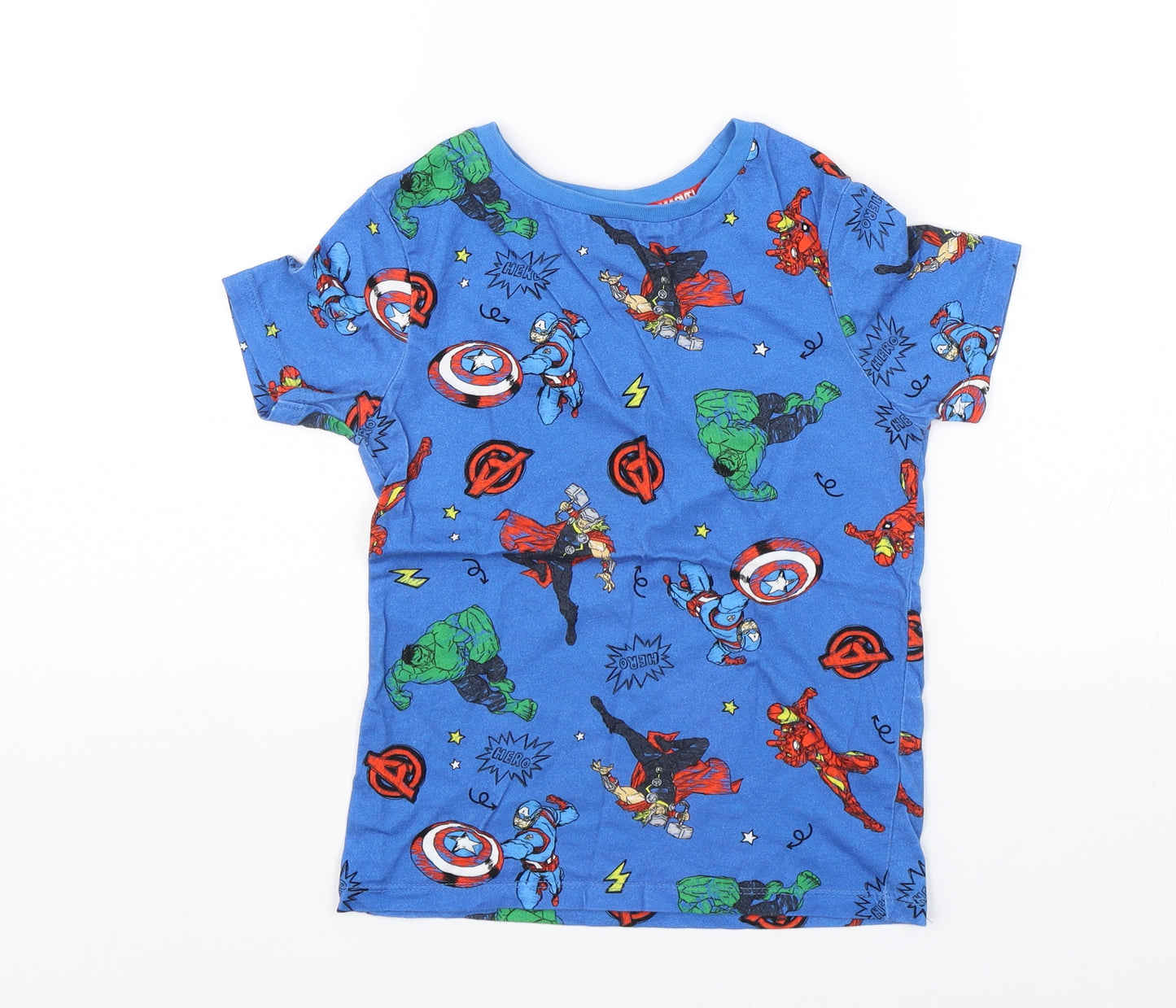 George Boys Blue   Basic T-Shirt Size 5-6 Years  - Marvel