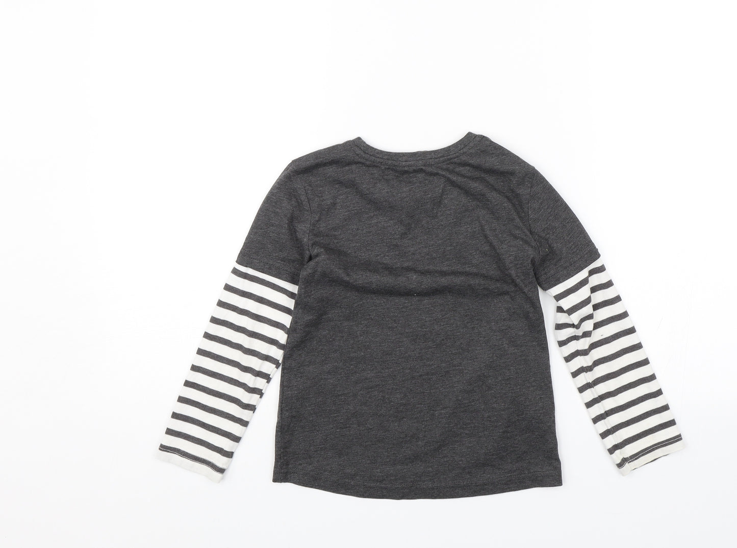 George Boys Grey   Basic T-Shirt Size 4-5 Years  - The coolest dude