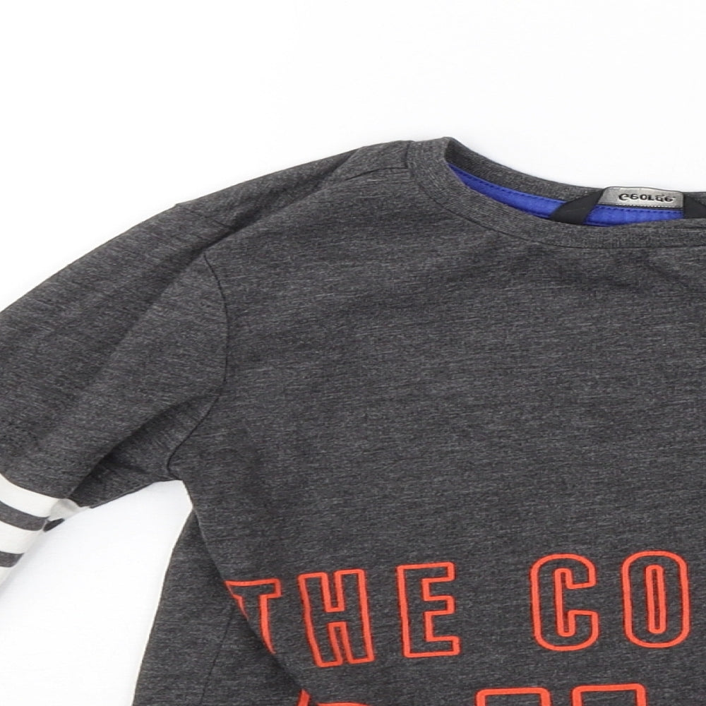 George Boys Grey   Basic T-Shirt Size 4-5 Years  - The coolest dude