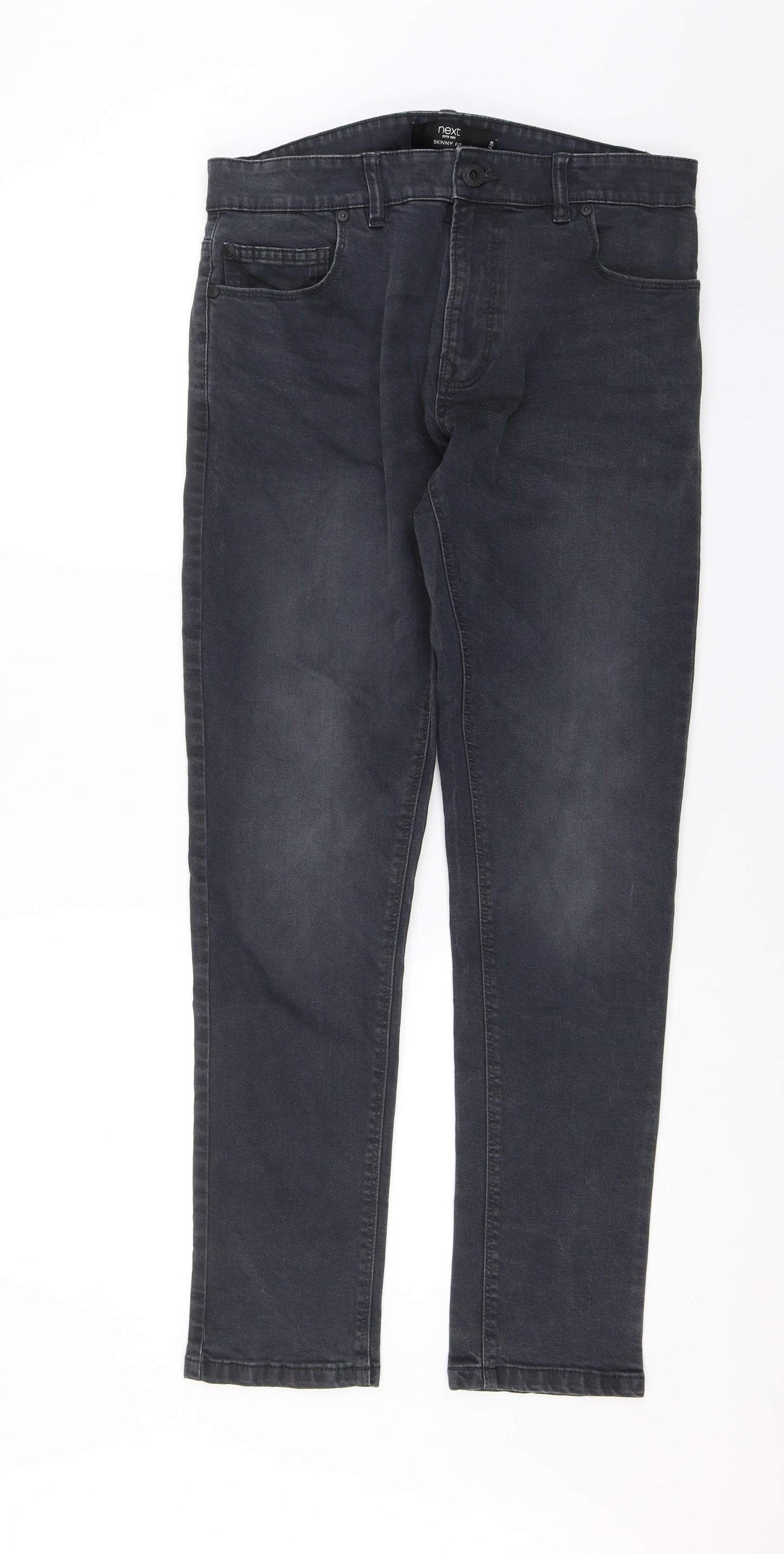 NEXT Mens Black  Denim Skinny Jeans Size 32 in L29 in